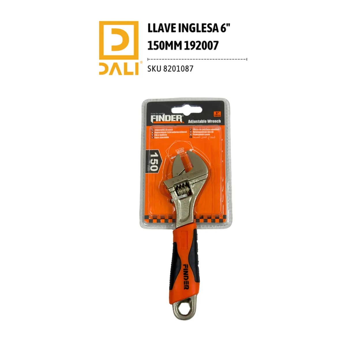DALI - Llave Inglesa 6" 150 mm 192007 – Ajustable de Acero