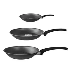 PANELUX - Sartenes Antiadherente Juego Set De 16 20 24cm Negro