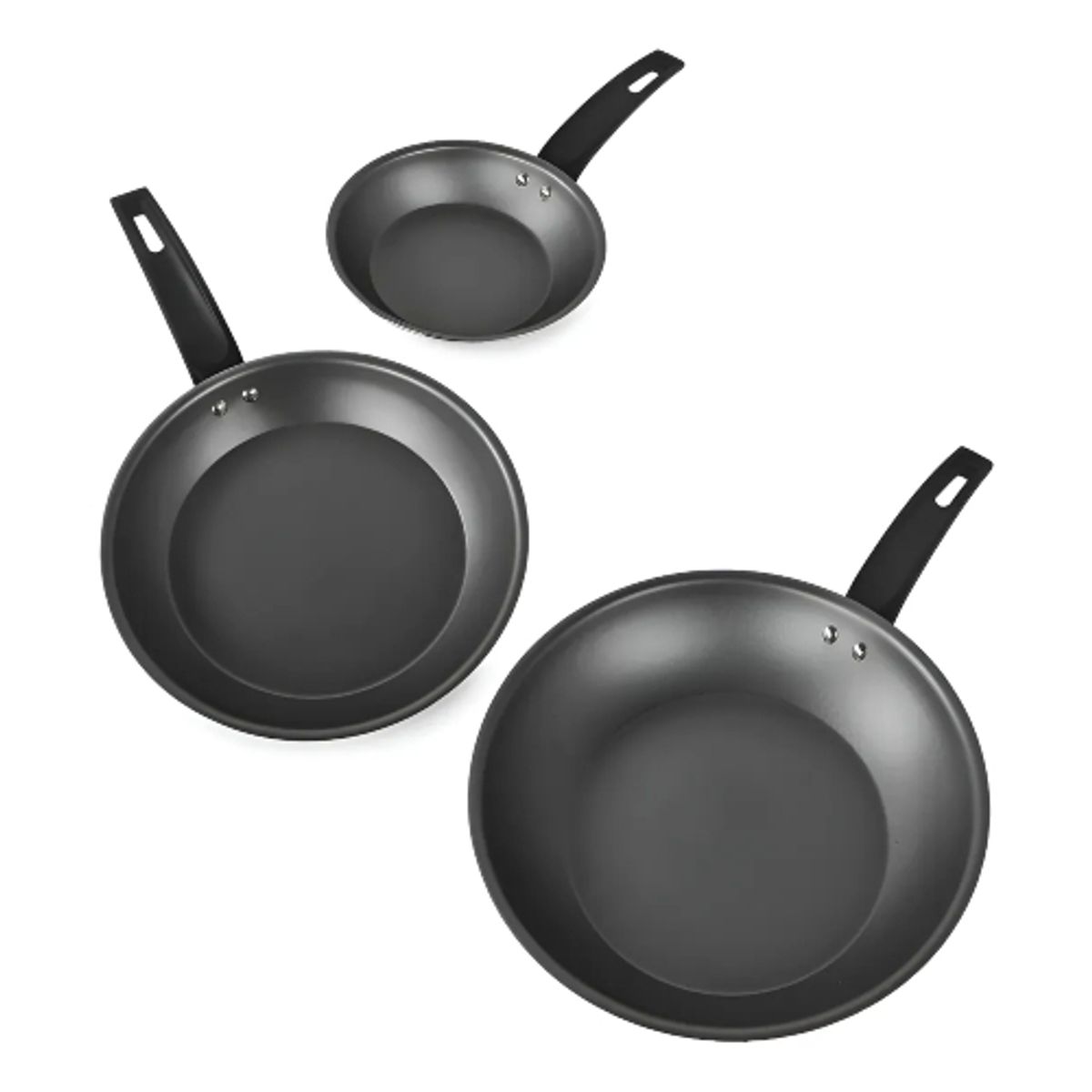 PANELUX - Sartenes Antiadherente Panelux Juego Set De 16 20 24cm Negro