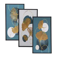 INSPIRACCI - Set 3 Cuadros Decorativo Canvas 40x80 cm cu