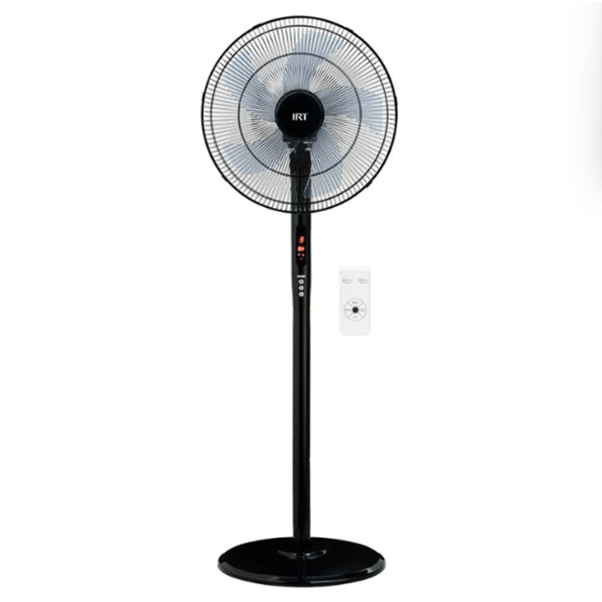 IRT - Ventilador De Pie 16 Pulgadas Irt 3 Velocidades Timer Negro Incluye Control