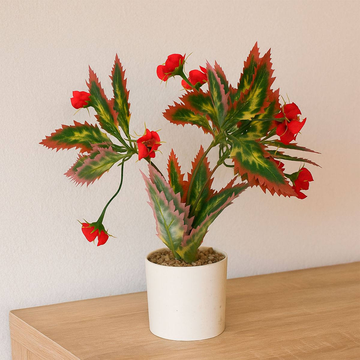 INSPIRACCI - Planta Artificial Begonia Flor 30x8 cm