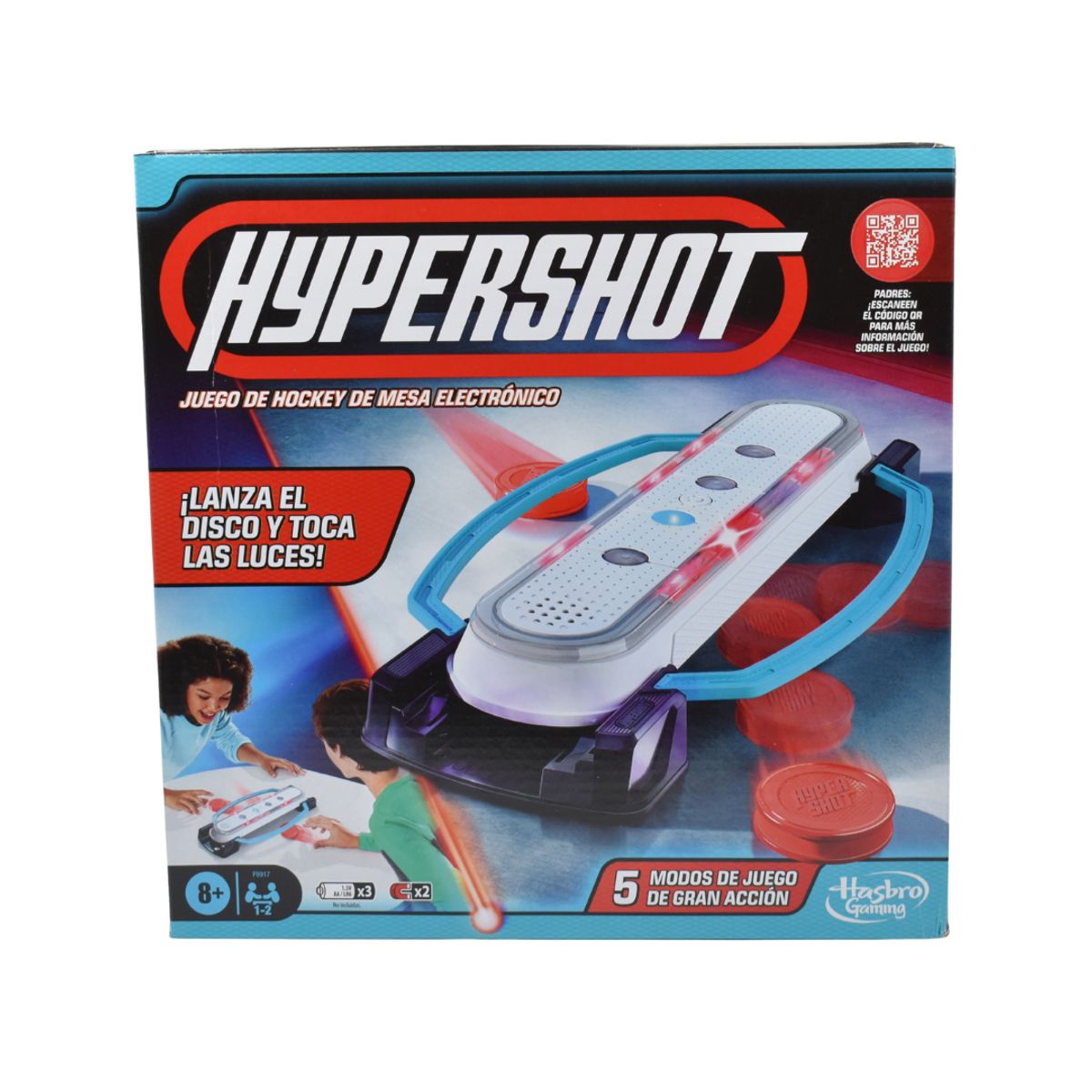 HASBRO - Juego de Mesa Electrónico Hypershot Hasbro con Luces y Sonido 1-2 Jugadores