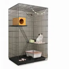 HOOPET - Jaula Estancia Para Gatos Negro