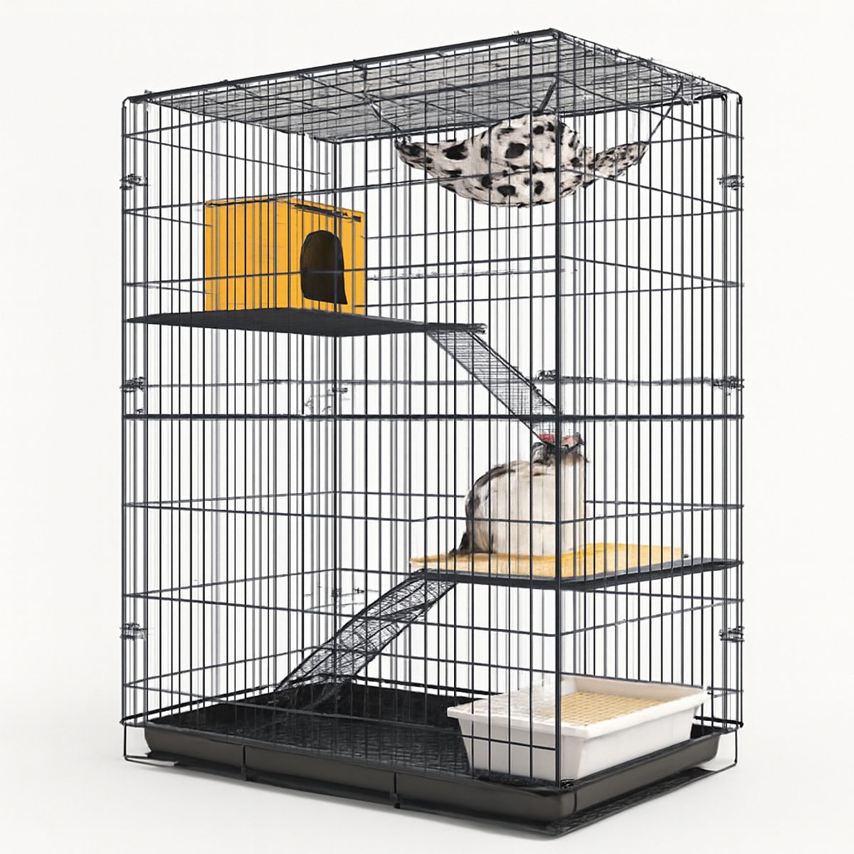 HOOPET - Jaula Estancia Para Gatos Negro