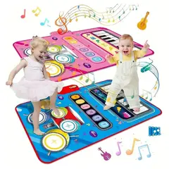 GENERICO - Alfombra Piano Musical Para Niños 2 En 1 Juguetes De Teclado Azul