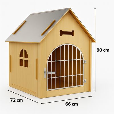 Imagen 2 del producto Casa Para Mascotas Con Puerta XL Beige