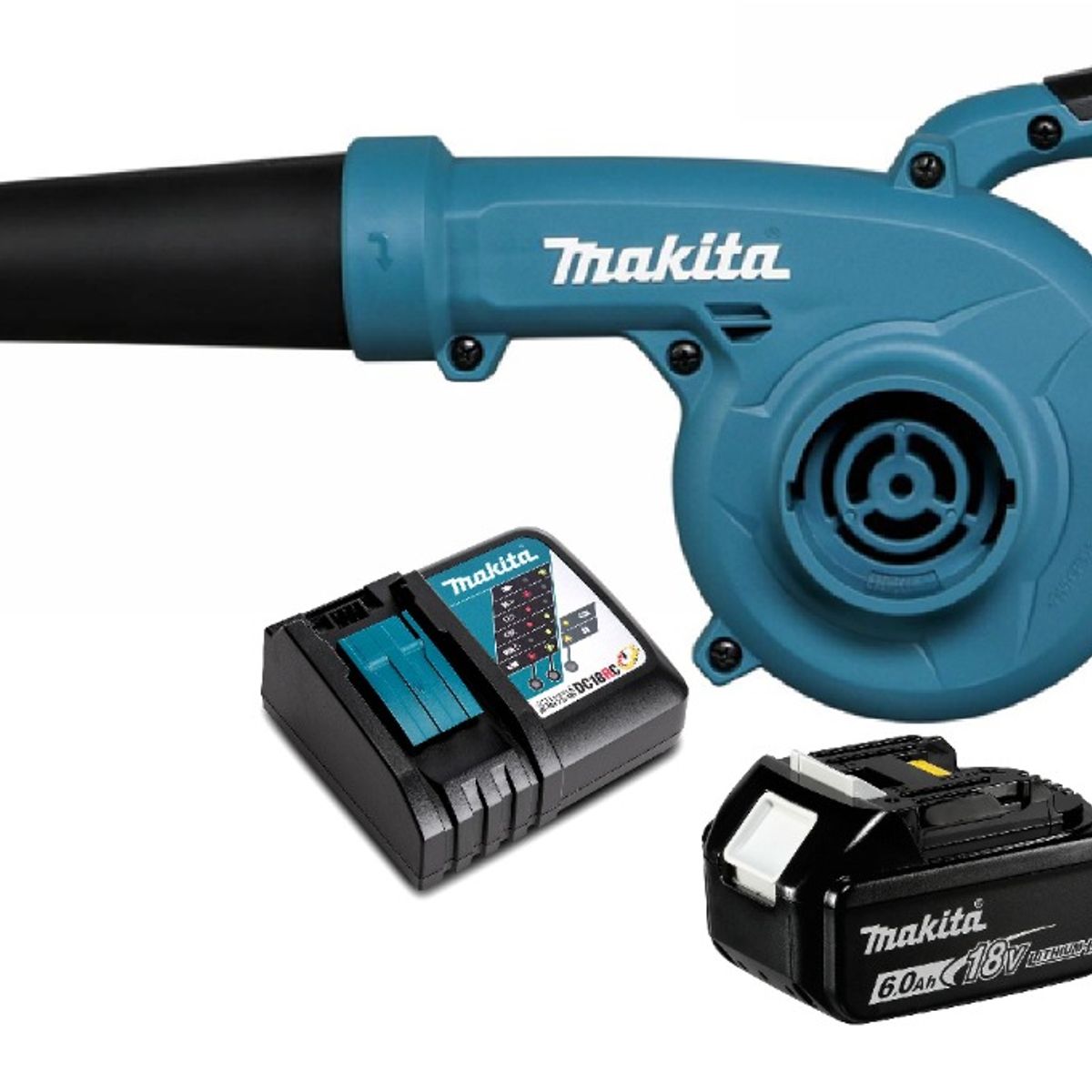 MAKITA - Soplador Aire Hojas Aspirador 18v Inalámbrico Makita DUB185 6 Ah
