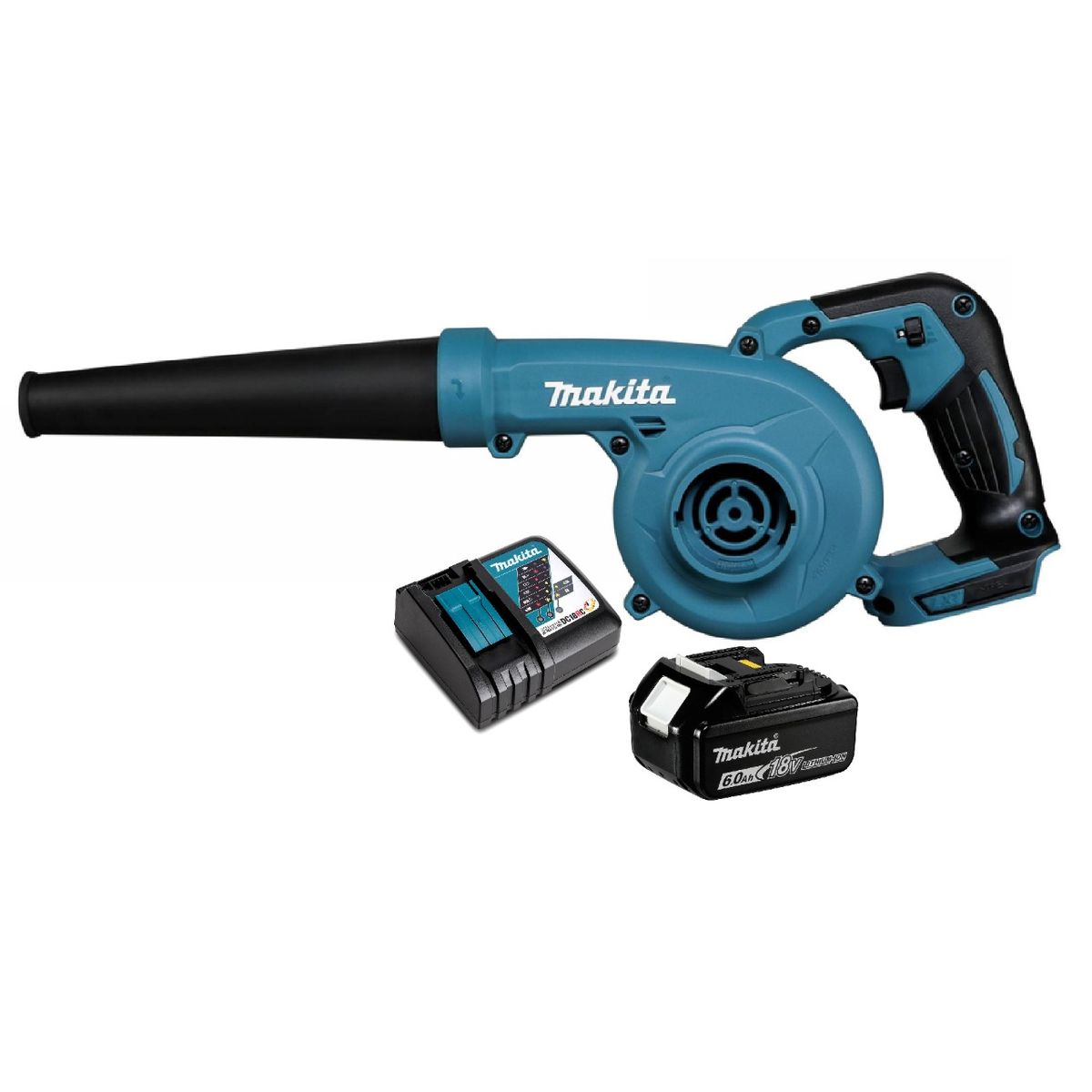 MAKITA - Soplador Aire Hojas Aspirador 18v Inalámbrico Makita DUB185 6 Ah