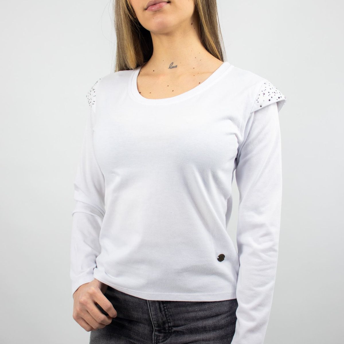 MARY MAR - POLERA MANGA LARGA STRASS FEMME 0301