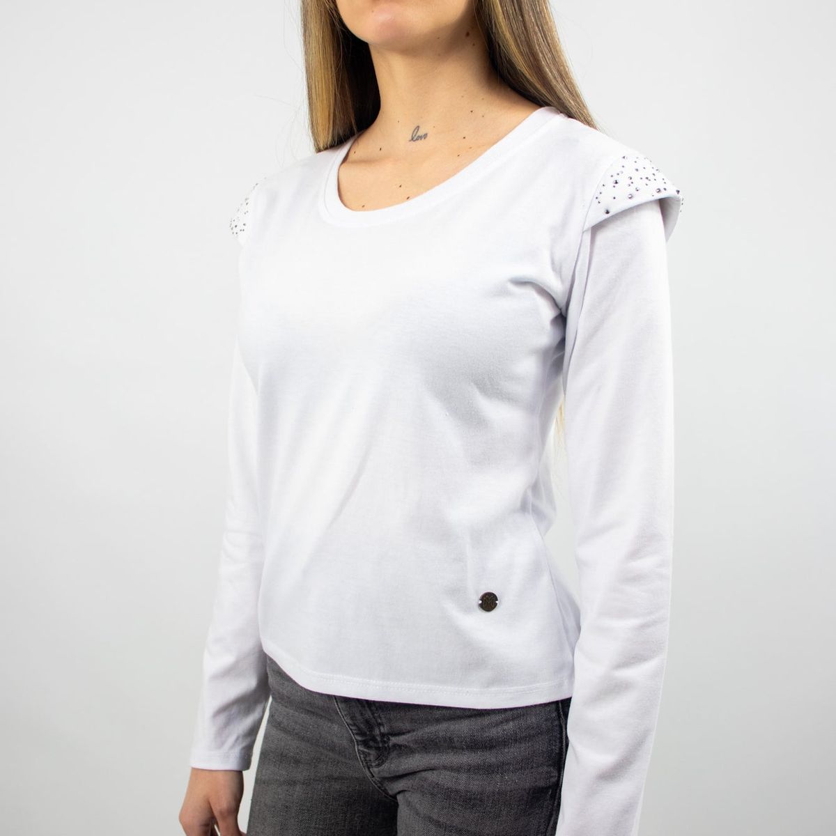 MARY MAR - POLERA MANGA LARGA STRASS FEMME 0301