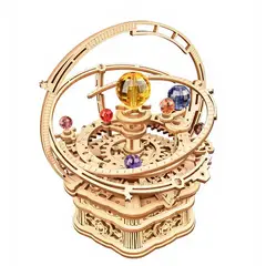 ROBOTIME - Starry Night AMK51 ROKR Caja Musical Orrery 3D del Sistema Solar