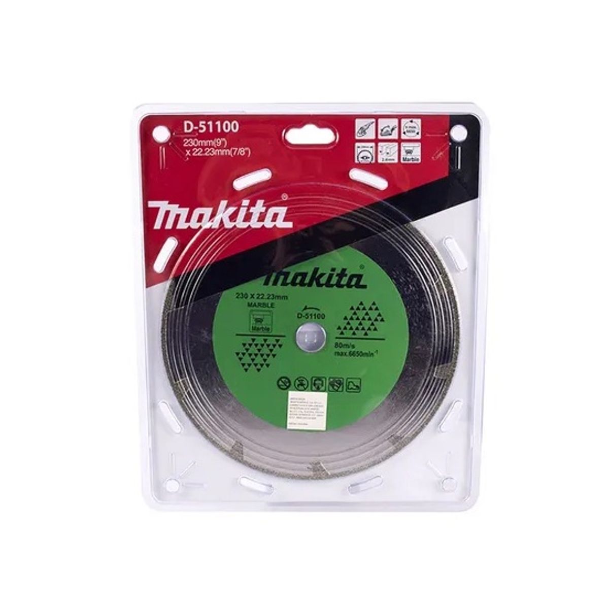 MAKITA - Disco diamantado electrochapado 230x2223 mm mármol Makita D-51100