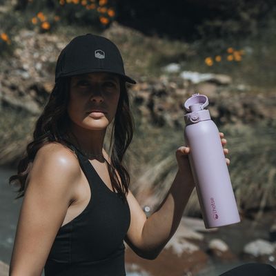 Imagen 2 del producto Botella Térmica Agua Acero Inox 3 Tapas HydroCore 1Lt - Rosa