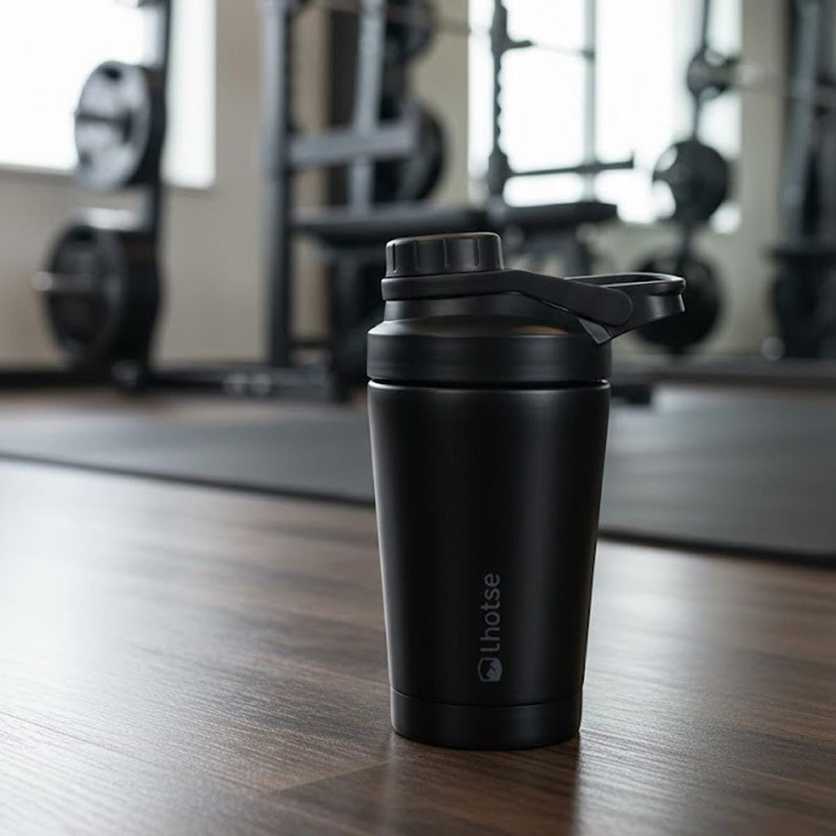LHOTSE - Shaker Vaso Proteina Acero Inoxidable NutriCore 500ml Lhotse - Negro