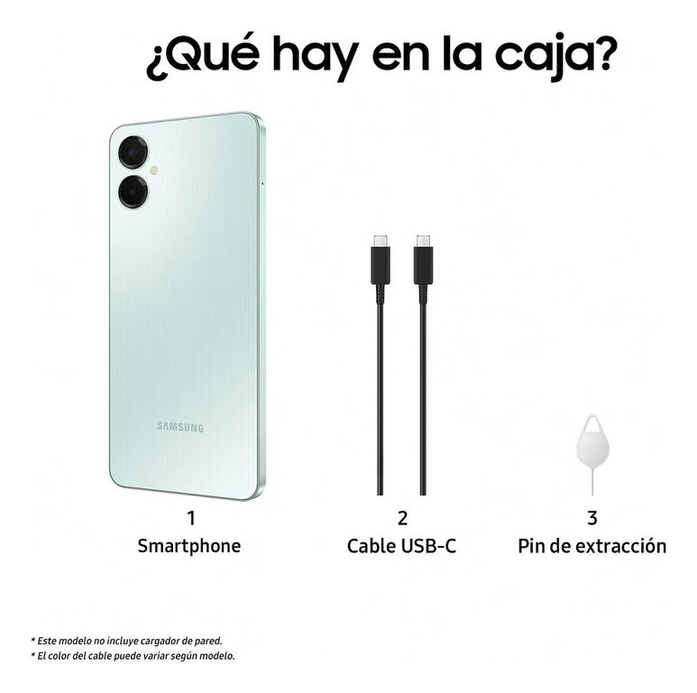 Galaxy A06 5G 128GB 4GB RAM Verde Pantalla 65″ Cámara 50MP Batería 5000mAh Liberado