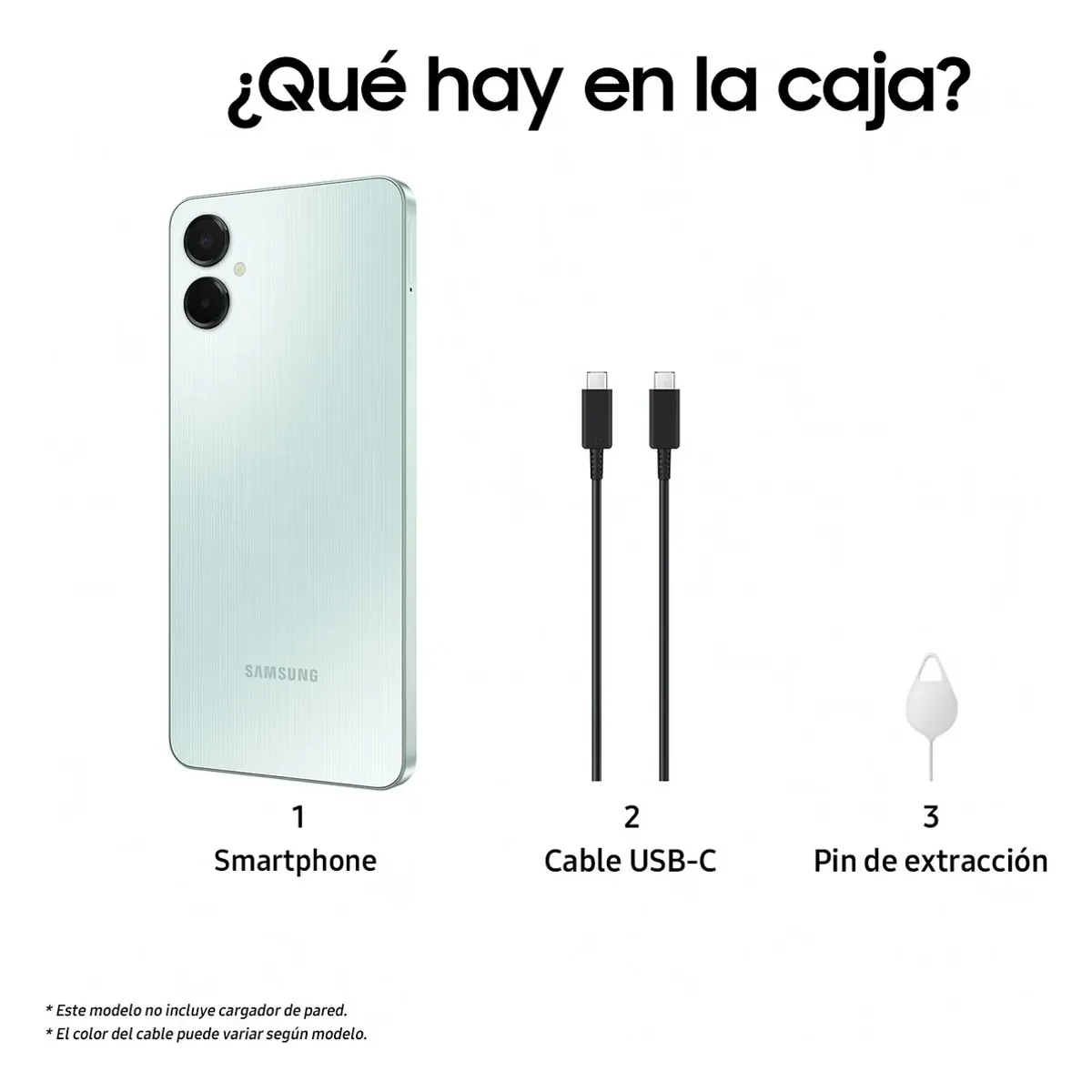 SAMSUNG - Samsung Galaxy A06 5G 128GB 4GB RAM Verde Pantalla 65″ Cámara 50MP Batería 5000mAh Liberado