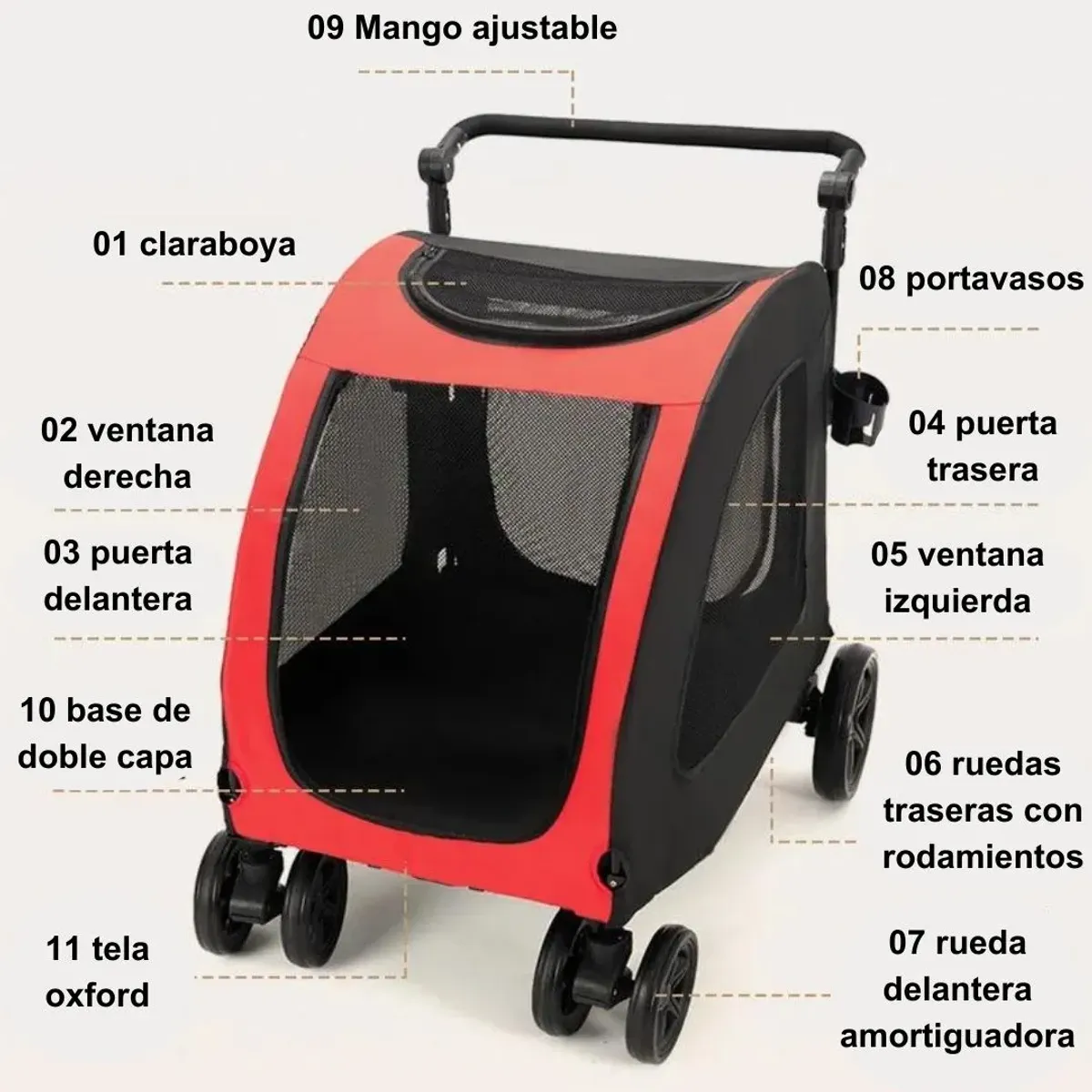HOOPET - Coche Transportador de Mascotas