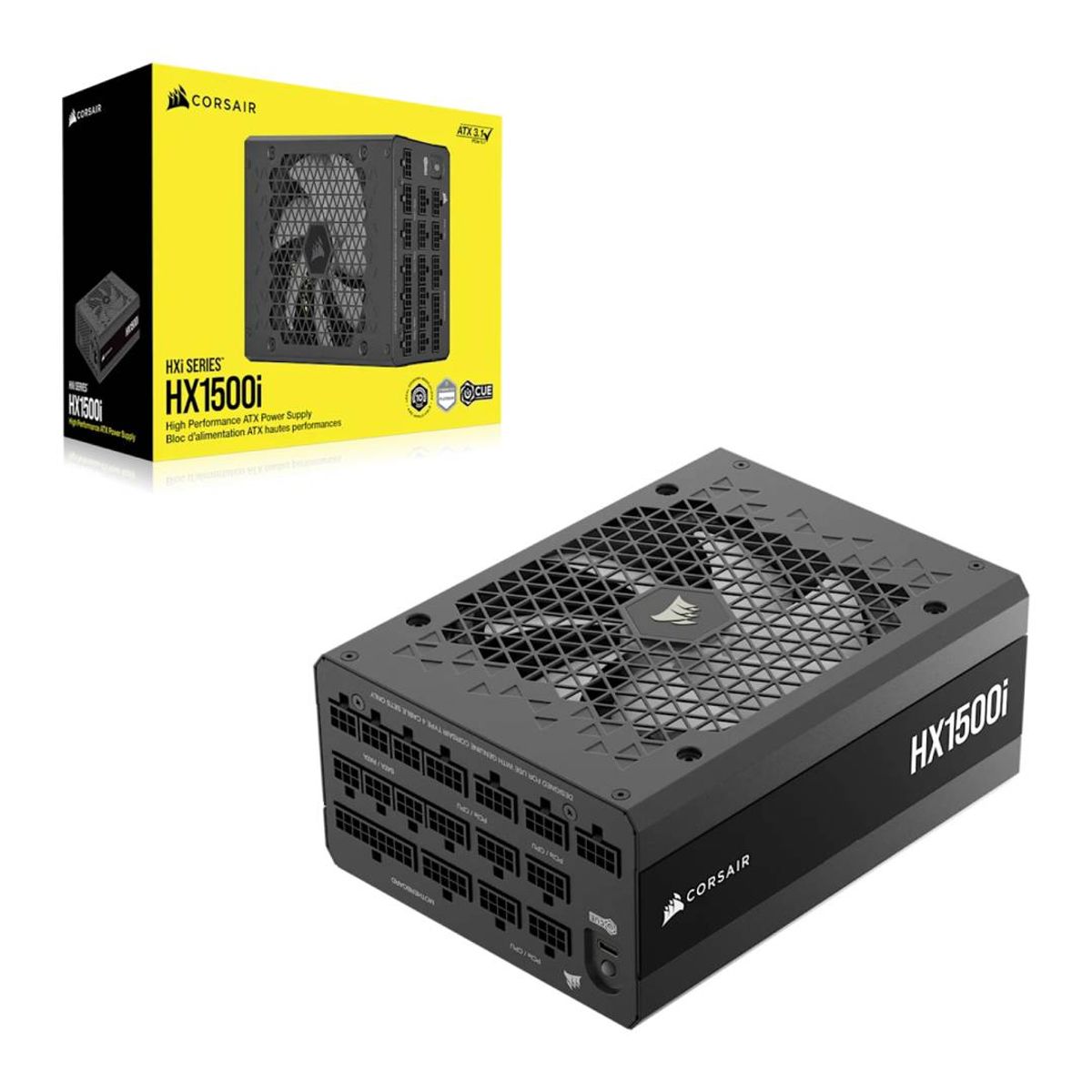 CORSAIR - Fuente de Poder Corsair HX1500i 1500W 80+ Platinum, Modular