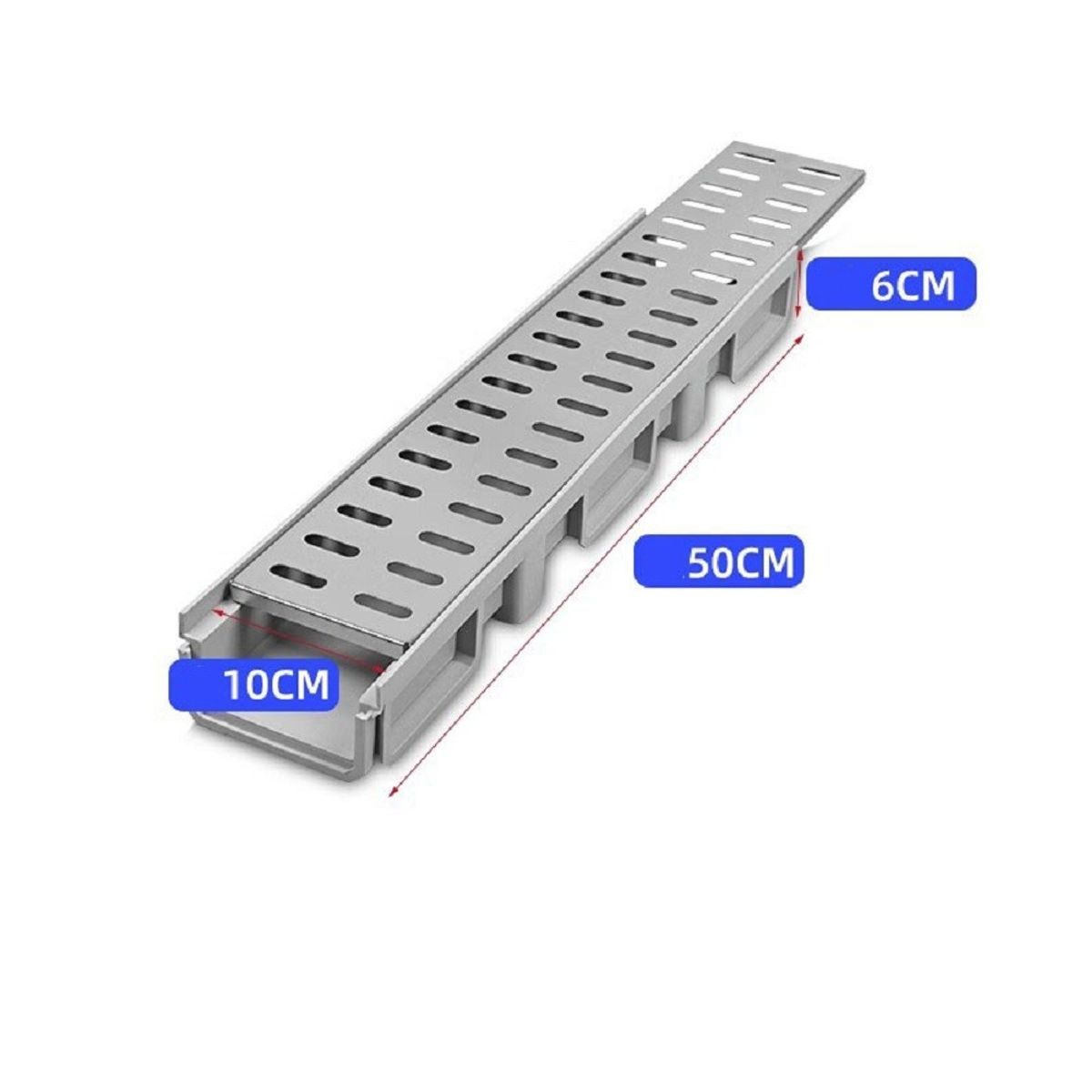 MUNDO MAGIA - Canaleta Piso Drenaje Agua Lluvia Rejilla Acero Inoxidable