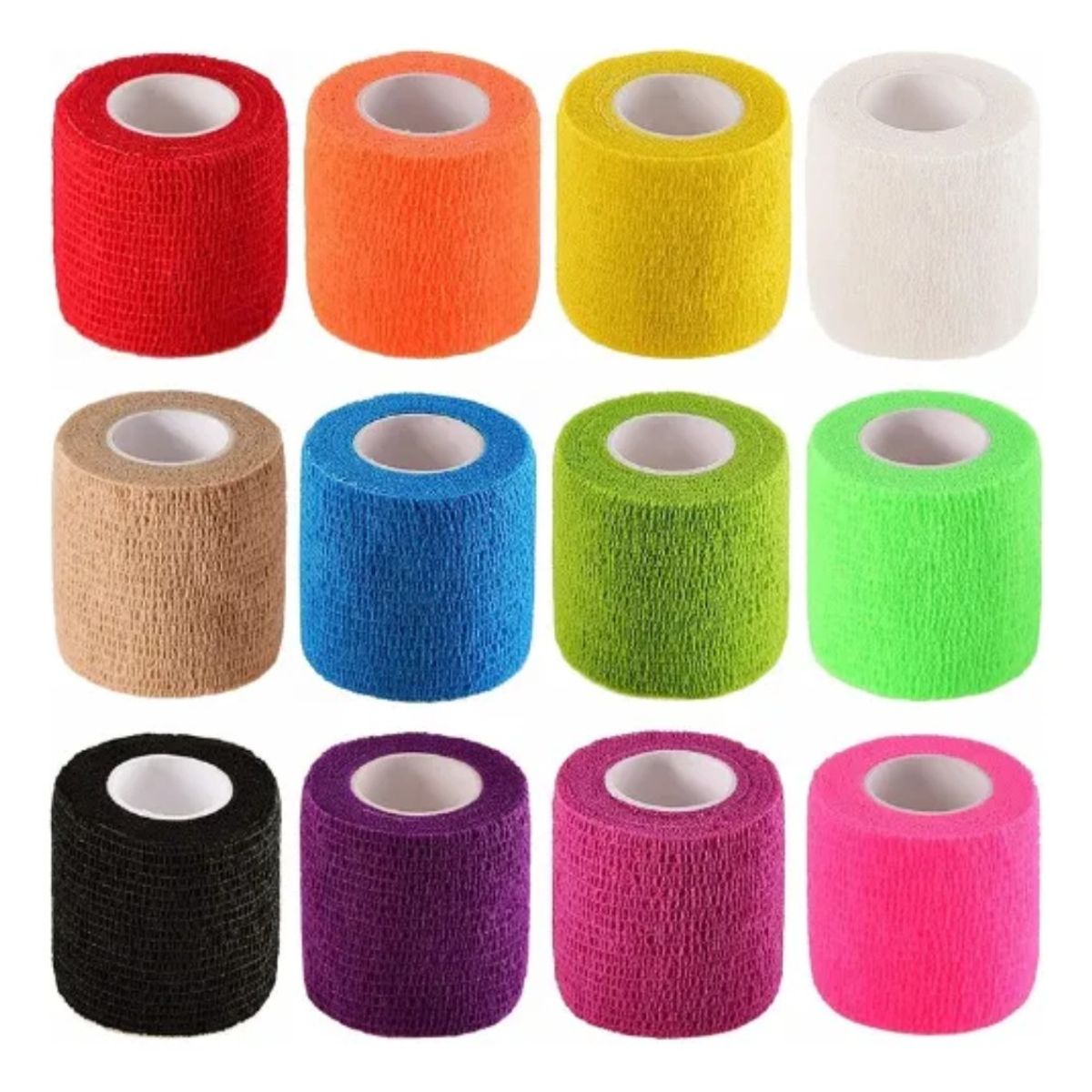 MUNDO MAGIA - Pack X12 Cinta Para Vendaje Venda Coban Deporte 75cm X45m