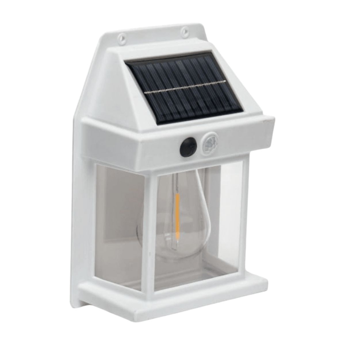 GENERICO - 4 Apliqué de Muro Solar Blanco con Sensor Luz Cálida