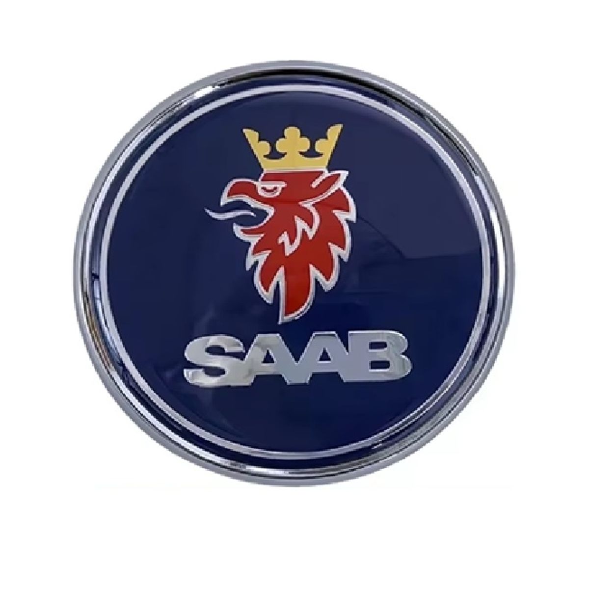 GENERICO - Insignia Emblema Frontal Compatible con Saab 68mm Con Pines