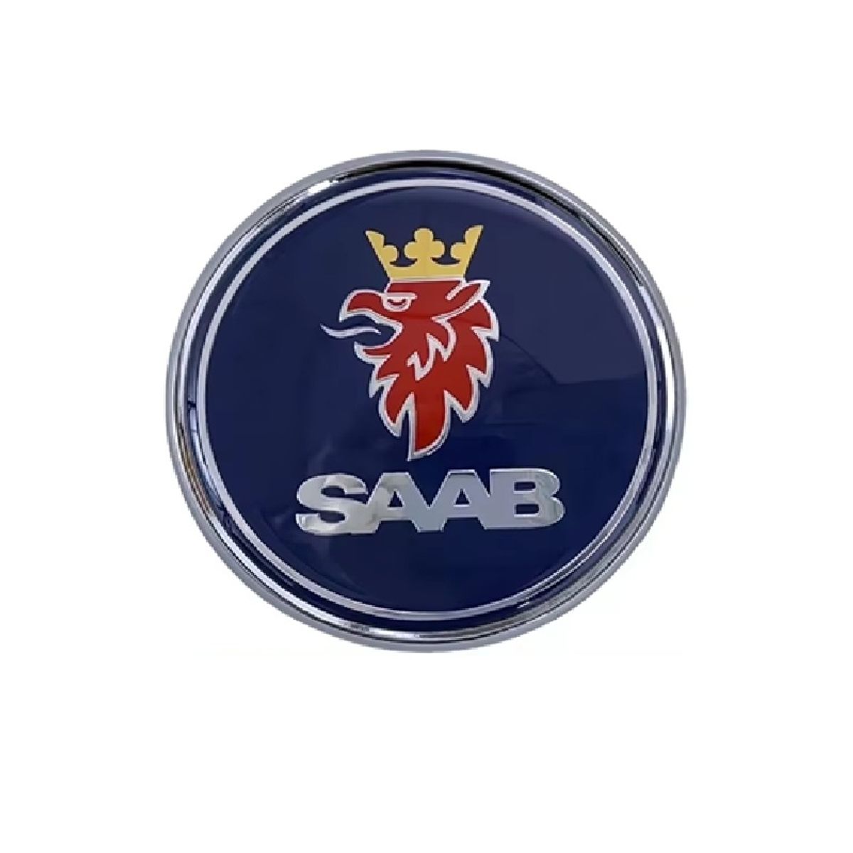 GENERICO - Insignia Emblema Frontal Compatible con Saab 68mm Con Pines