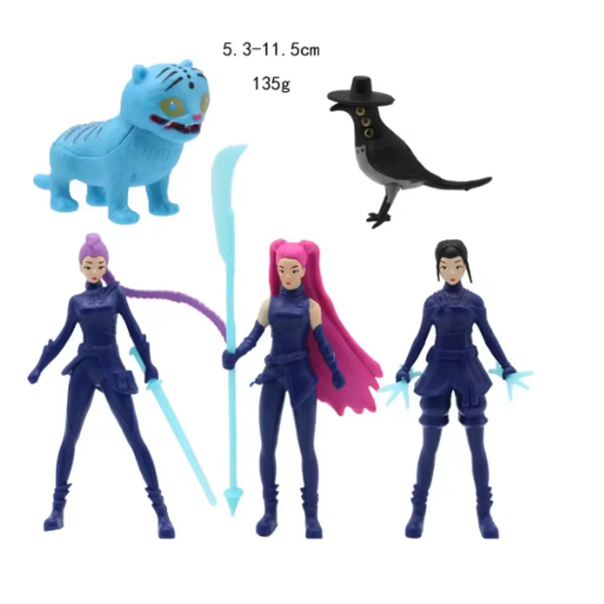 GENERICO - Set Figuras Pvc Huntrix Demon Hunter Guerreras Kpop 5 Pcs