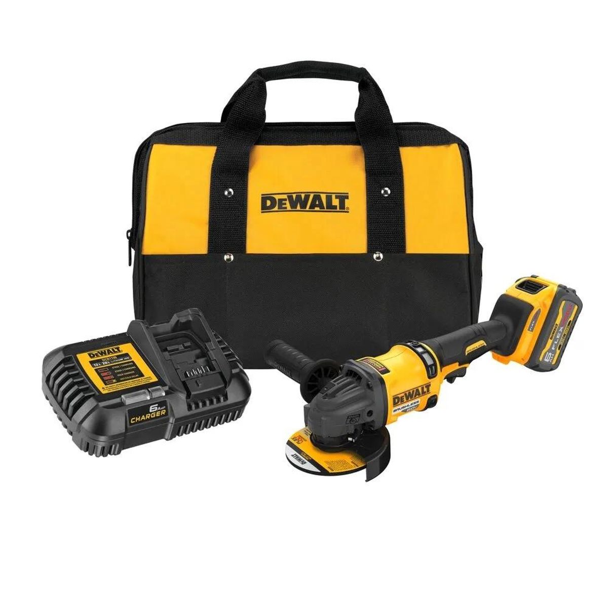 DEWALT - ESMERIL ANGULAR DEWALT DCG418T1 4 12 60v+1BAT  60AH+CARG