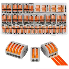 GENERICO - Conectores Tipo Wago 3 Entradas Pack 100 Unidades