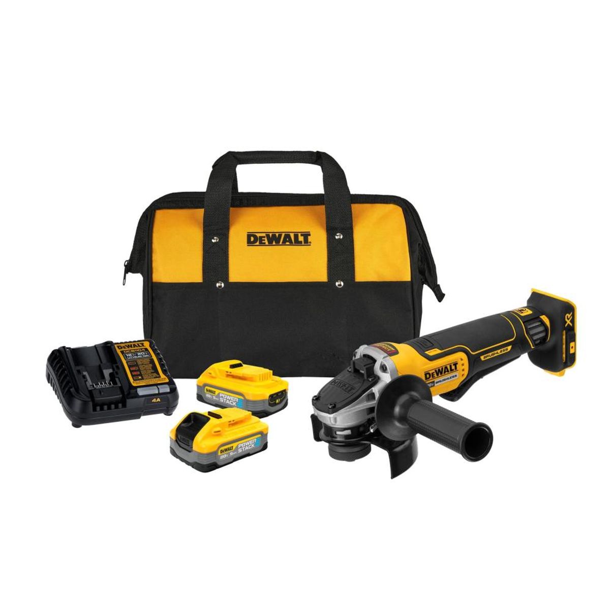 DEWALT - Kit Esmeril 4-12 20v + 2 Baterías Powerstack 5ah Dewalt DCG413H2-B2