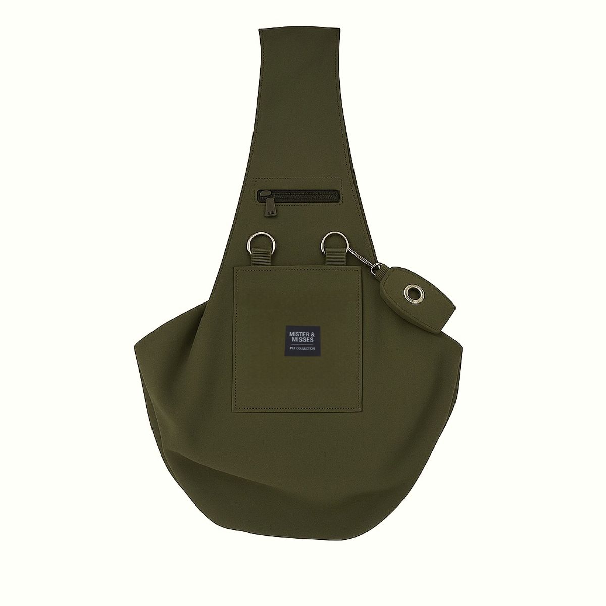 GENERICO - Fular Para Perro Transportador Verde + Porta Bolsas