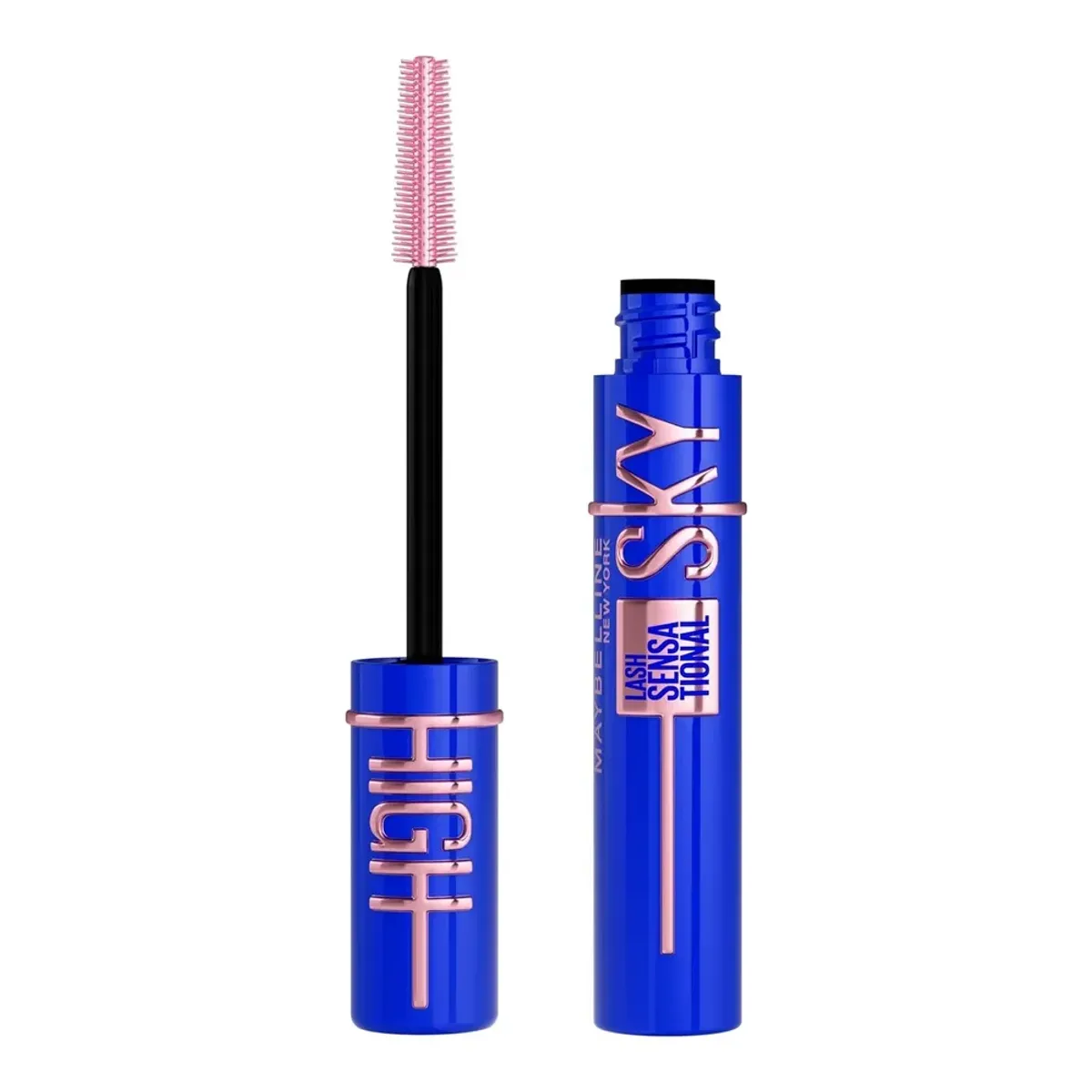 MAYBELLINE - Pack Maybelline Mascara De Pestañas Sky High Blue Mist + Labial Teddy Tint Wild At Heart