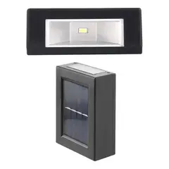 GENERICO - Pack X2 Aplique solar Led solar Exterior Resiste Impermeable Luz Cálida