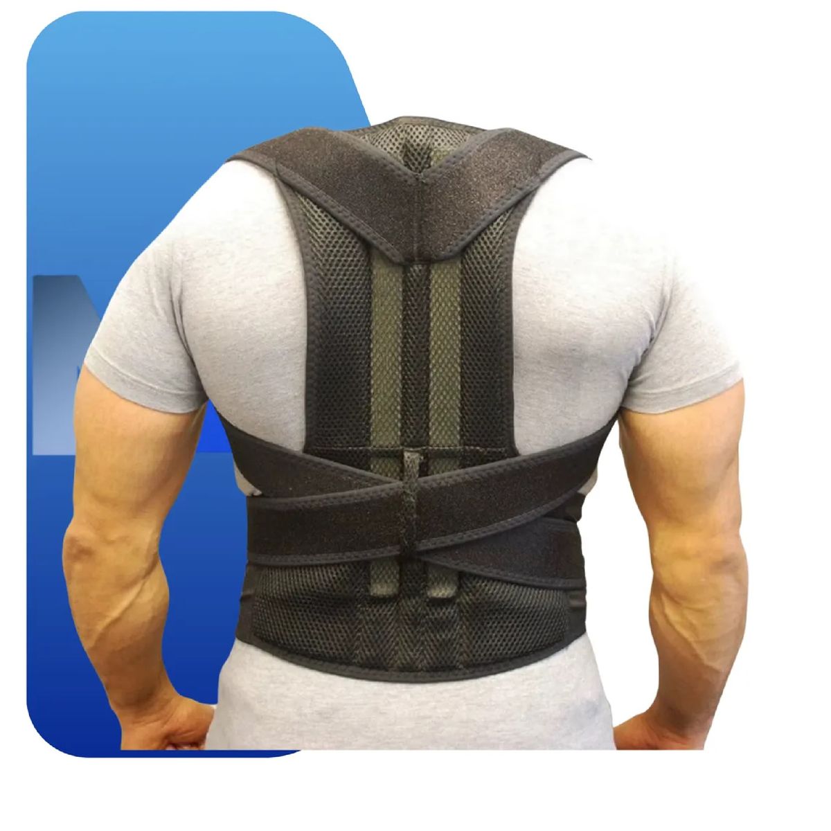 GENERICO - Corrector De Postura Lumbar Ajustable Soporte Comodo Talla XL
