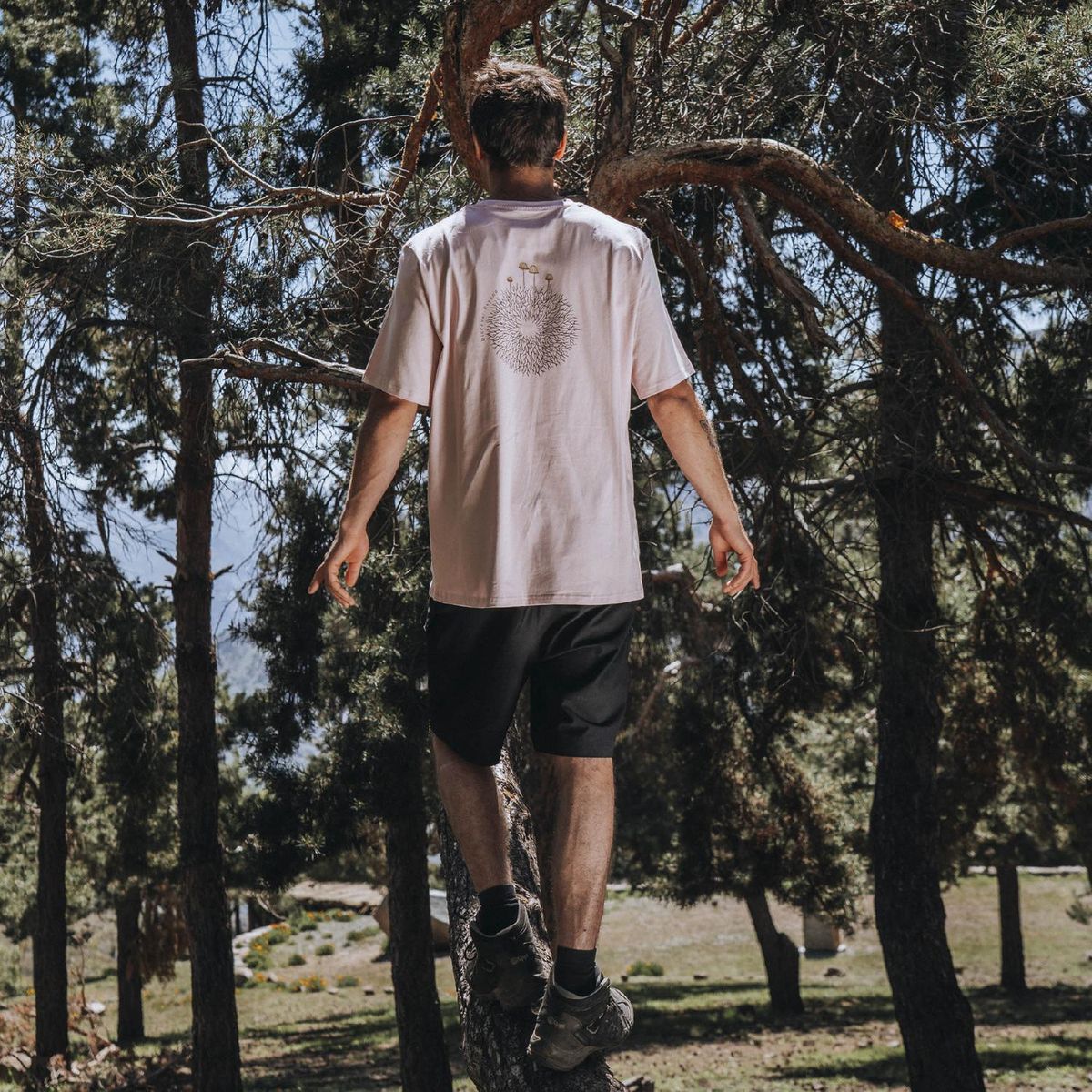 LHOTSE - Polera Manga Corta Hombre Micelio Mycena Lhotse