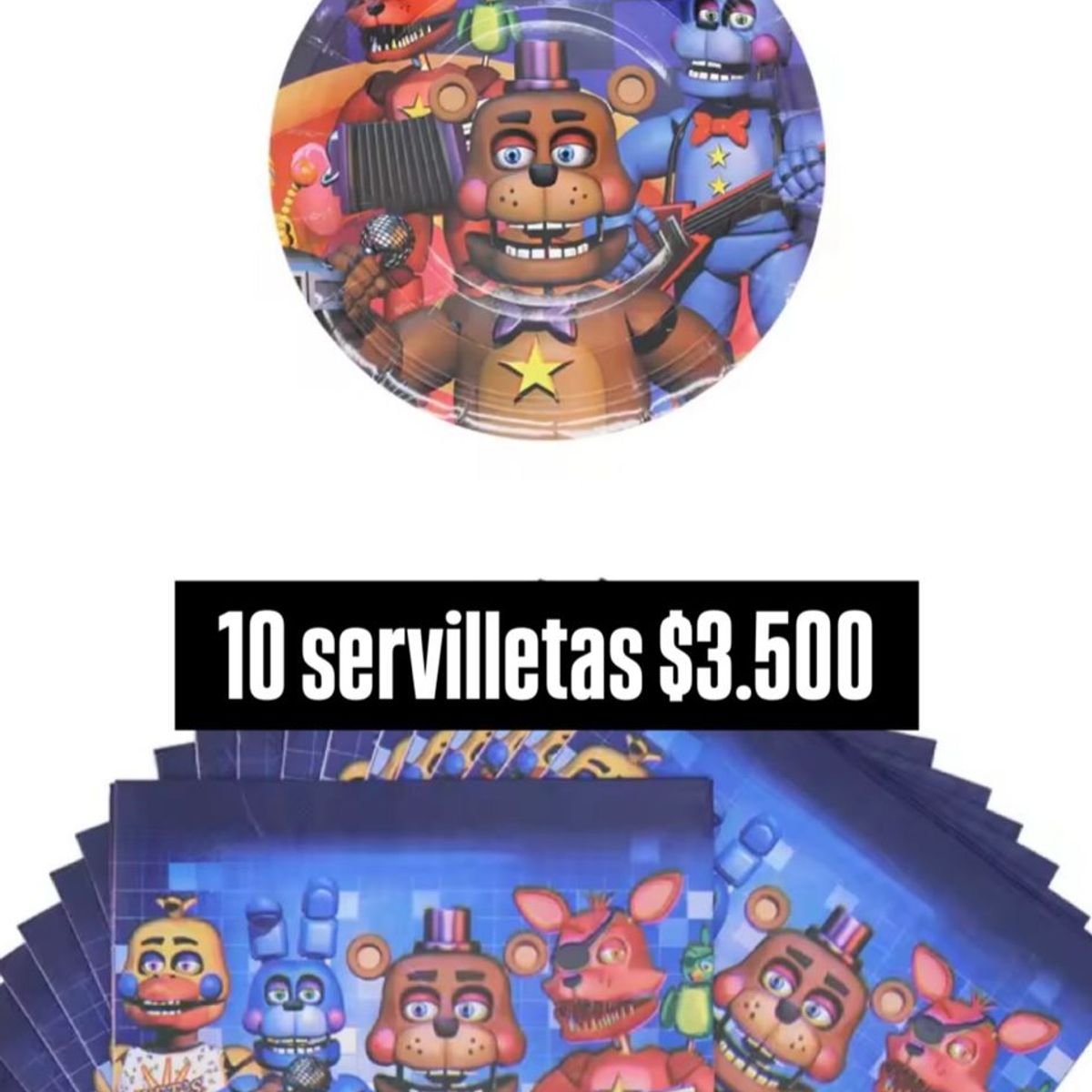 GENERICO - Pack Cumpleaños Five night at fredy completo