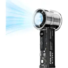 GENERICO - Mini Ventilador Portátil Turbo Recargable Pantalla Led