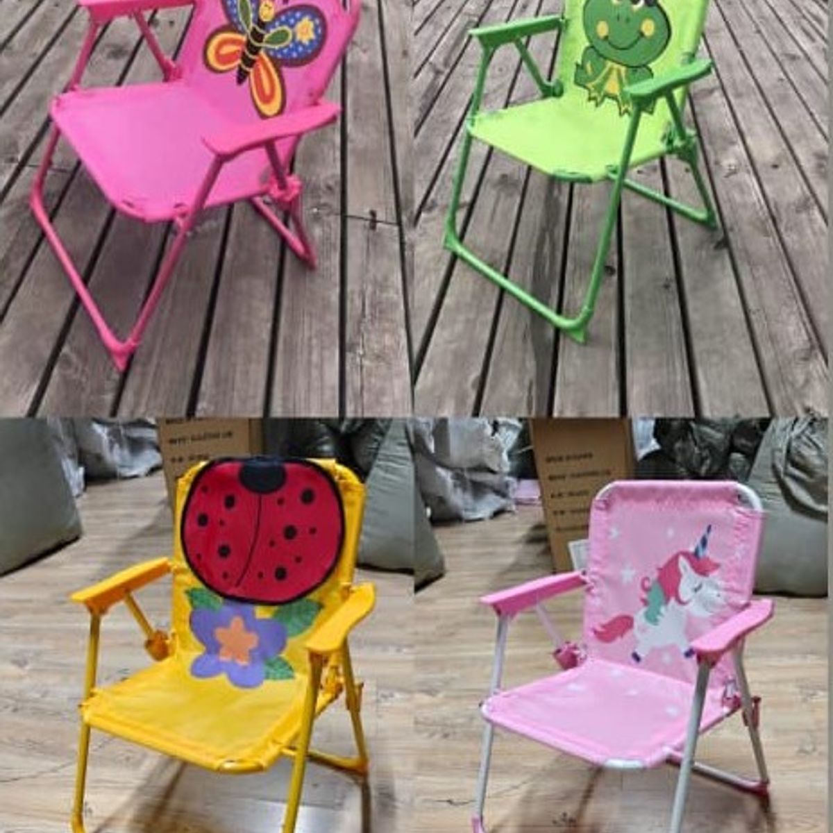 GENERICO - SILLAS PLAYERAS PARA NIÑOS CAMPINGPISCINA CON HERMOSOS DISEÑOS