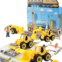 GENERICO - Ciudad con Camiones Armables DIY incluye Pista Herramientas