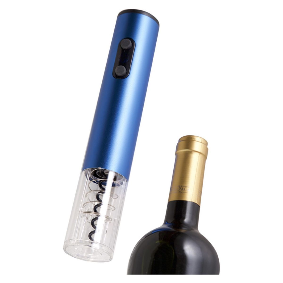 ARTHOME - Sacacorcho Eléctrico Recargable Azul Metalico