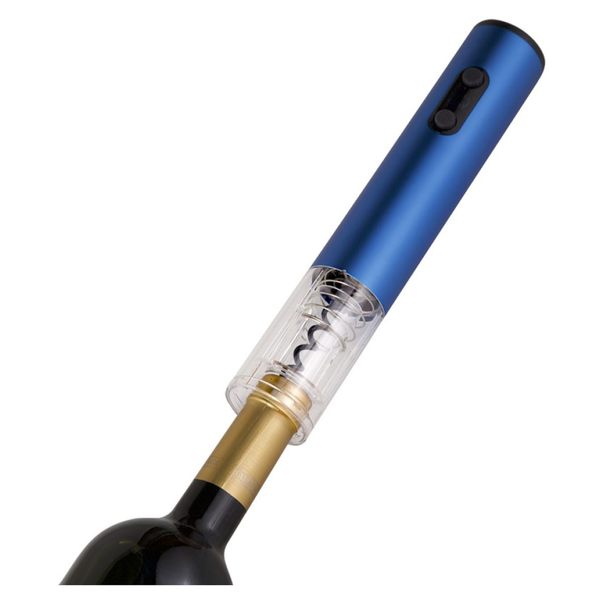 ARTHOME - Sacacorcho Eléctrico Recargable Azul Metalico