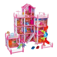 GENERICO - Casa de Muñecas Muñecas y Accesorios 256 piezas