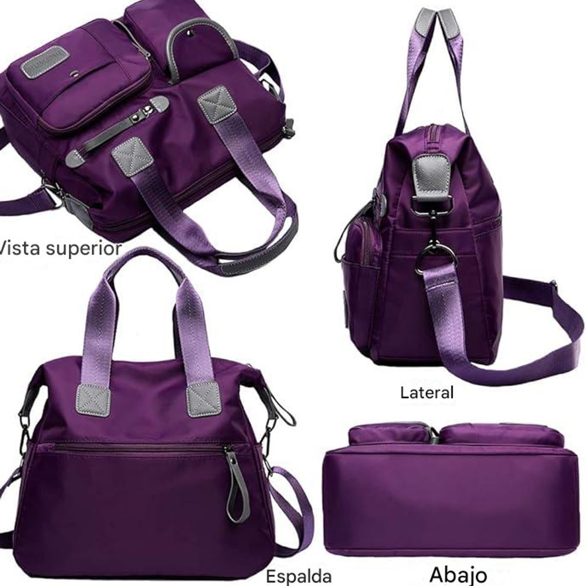 GENERICO - Bolso Cartera Mujer Hombro Bandolera Gym Tote Bag Daily Casual Impermeable Deportivo Bolso de Mano