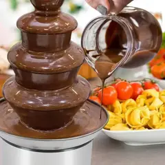 MOVI - Cascada fuente de chocolate fondue de 4 Niveles – Ideal para Toda Ocasión Especial