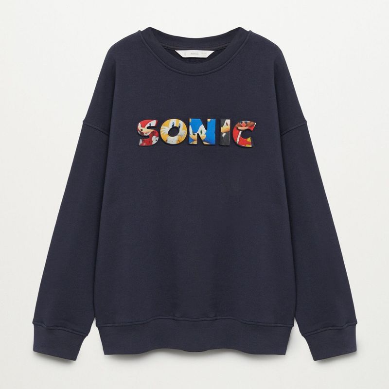 MANGO KIDS - Sudadera Sonic Texto Relieve