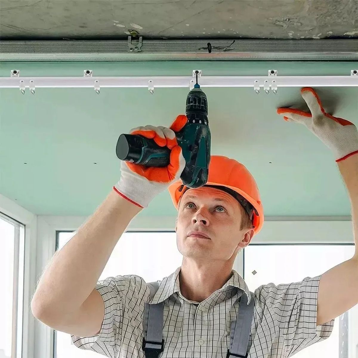 GENERICO - 5m Riel De Cortina Ventanas De Techo Flexiblemontaje Curvo Blanco