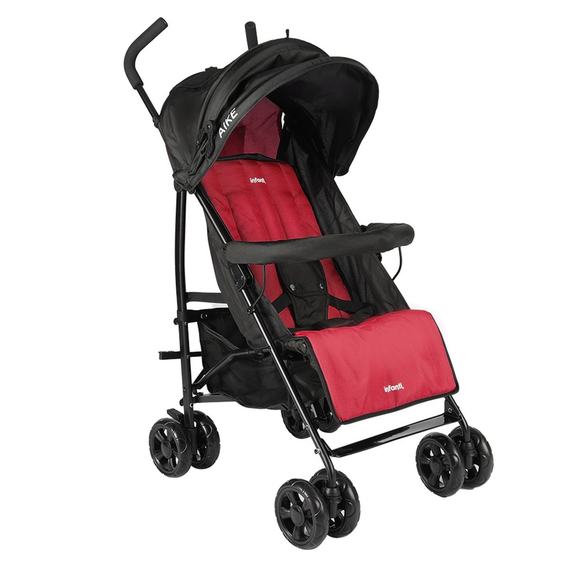 INFANTI - Coche Paseo Aike Negro/Rojo Infanti
