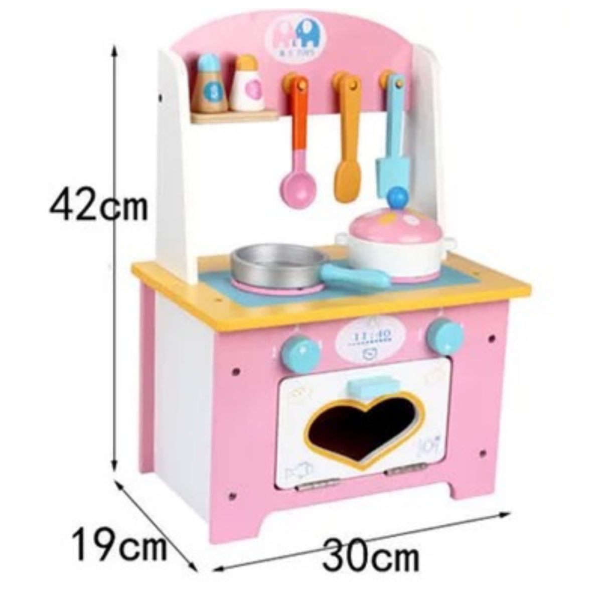 GENERICO - COCINA DE MADERA LOVE ROSADA -